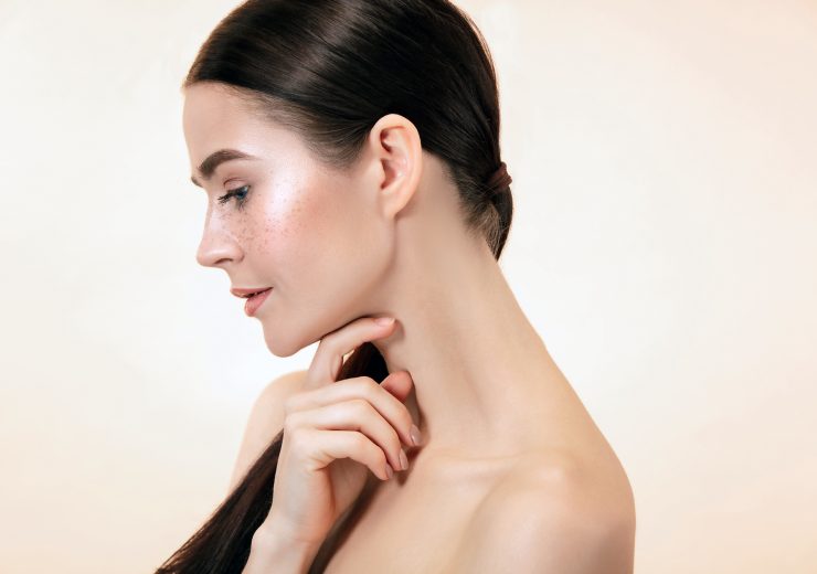 Beautiful female face. Perfect skin