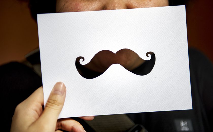 Mustache Style Hipster Man Curl