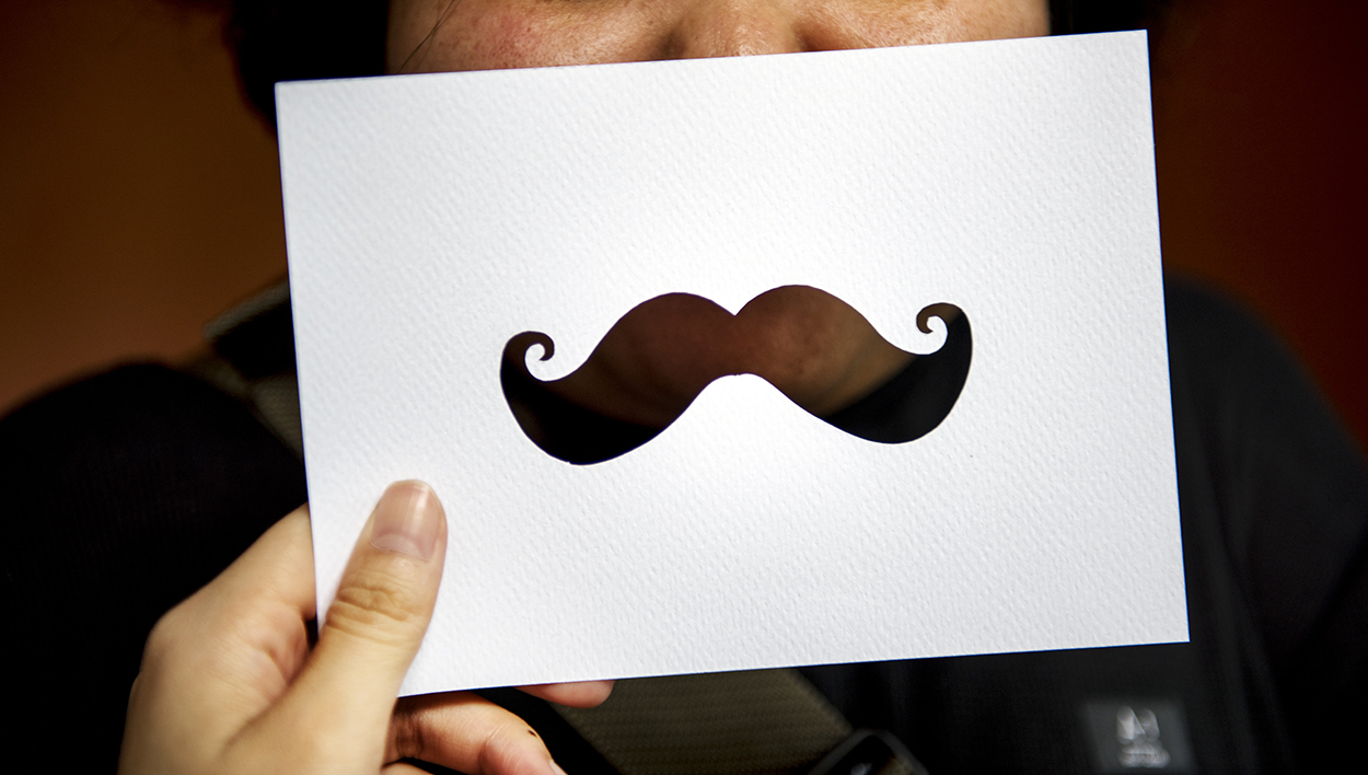 Mustache Style Hipster Man Curl