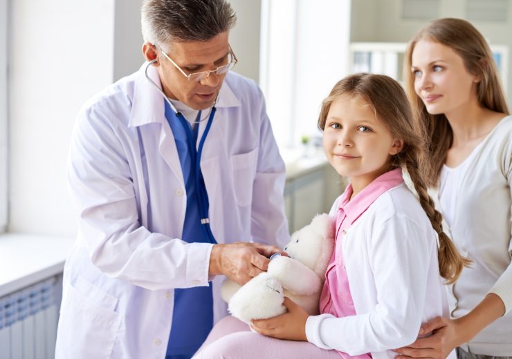 Examining teddy bear